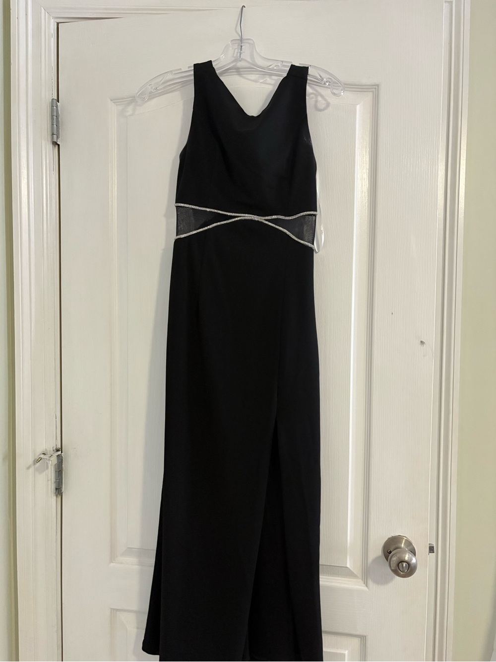 Lulus Black Evening Gown with Silver Accent